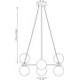 Emibig Azura 18326 lampa wisząca 6x10 W zielona-opal zdj.2