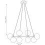 Emibig Azura 18328 lampa wisząca x10 W zielona-opal zdj.2