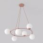 Emibig Azura 18316 lampa wisząca 6x10 W czerwona-opal zdj.1