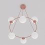 Emibig Azura 18316 lampa wisząca 6x10 W czerwona-opal zdj.3