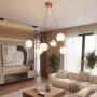 Emibig Azura 18316 lampa wisząca 6x10 W czerwona-opal zdj.4
