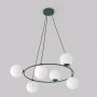 Emibig Azura 18326 lampa wisząca 6x10 W zielona-opal zdj.1