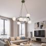 Emibig Azura 18326 lampa wisząca 6x10 W zielona-opal zdj.4