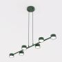Emibig Megara 18446 lampa wisząca 6x10 W zielona zdj.1
