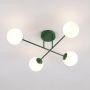 Emibig Roma 18474 lampa podsufitowa 4x10 W zielona-opal zdj.1
