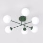 Emibig Roma 18476 lampa podsufitowa 6x10 W zielona-opal zdj.3