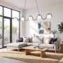 Emibig Sinus 18485 lampa wisząca 5x8 W niebieska zdj.4