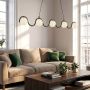 Emibig Sinus 18505 lampa wisząca 5x8 W zielona zdj.4