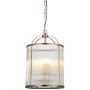Endon Lambeth Ribbed 106711 lampa wisząca 4x6 W mosiądz zdj.3