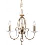 Elstead Lighting Aegean AG3AGEDBRASS lampa wisząca 3x60 W mosiądz zdj.1