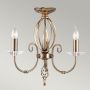 Elstead Lighting Aegean AG3AGEDBRASS lampa wisząca 3x60 W mosiądz zdj.6