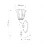 Elstead Lighting Dryden BATHDRYDEN1PB kinkiet 1x3 W mosiądz zdj.2