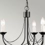 Elstead Lighting Carisbrooke CB3BLACK lampa wisząca 3x60 W czarna zdj.3