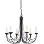 Elstead Lighting Carisbrooke CB6BLACK lampa wisząca 6x60 W czarna zdj.1