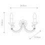 Elstead Lighting Chartwell CH2BLACK kinkiet 2x60 W czarny zdj.2