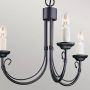 Elstead Lighting Chartwell CH3BLACK lampa wisząca 3x60 W czarna zdj.4