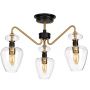 Elstead Lighting Armand DLARMANDSF3AB lampa podsufitowa 3x40 W czarna-mosiądz zdj.3