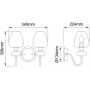 Elstead Lighting Armand DLARMAND2AB kinkiet 2x40 W czarny-mosiądz zdj.3