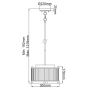 Elstead Lighting Corona DLCORONA2PWPN lampa wisząca 2x60 W biała-nikiel zdj.2