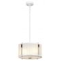 Elstead Lighting Corona DLCORONA2PWPN lampa wisząca 2x60 W biała-nikiel zdj.1
