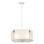 Elstead Lighting Corona DLCORONA3PWPN lampa wisząca 3x60 W biała-nikiel zdj.1