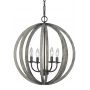 Elstead Lighting Allier FEALLIER4PWW lampa wisząca 4x60 W drewno-żelazo zdj.1