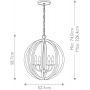 Elstead Lighting Allier FEALLIER4PWW lampa wisząca 4x60 W drewno-żelazo zdj.2
