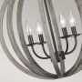 Elstead Lighting Allier FEALLIER4PWW lampa wisząca 4x60 W drewno-żelazo zdj.7