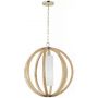 Elstead Lighting Allier FEALLIERPLLW lampa wisząca 1x60 W drewno zdj.1