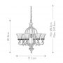 Elstead Lighting Drawing Room FEDRAWINGROOM6 lampa wisząca 6x60 W zdj.2