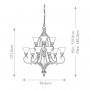 Elstead Lighting Drawing Room FEDRAWINGROOM9 lampa wisząca x60 W zdj.2