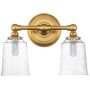 Elstead Lighting Huguenot Lake FEHUGOLAKE2BATHBB kinkiet 2x3 W mosiądz zdj.2