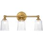 Elstead Lighting Huguenot Lake FEHUGOLAKE3BATHBB kinkiet 3x3 W mosiądz zdj.1