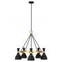 Elstead Lighting Joan FEJOAN5MB lampa wisząca 5x60 W czarna-mosiądz zdj.1