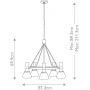 Elstead Lighting Joan FEJOAN5MB lampa wisząca 5x60 W czarna-mosiądz zdj.2