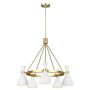 Elstead Lighting Joan FEJOAN5MW lampa wisząca 5x60 W biała-mosiądz zdj.3