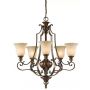 Elstead Lighting Kelham Hall FEKELHAMHALL5UPLT lampa wisząca 5x60 W złota-brązowa zdj.1