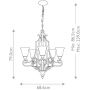 Elstead Lighting Kelham Hall FEKELHAMHALL5UPLT lampa wisząca 5x60 W złota-brązowa zdj.2