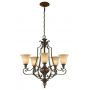 Elstead Lighting Kelham Hall FEKELHAMHALL5UPLT lampa wisząca 5x60 W złota-brązowa zdj.3