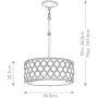 Elstead Lighting Lucia FELUCIAB lampa wisząca 3x60 W srebrna zdj.2