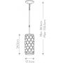 Elstead Lighting Lucia FELUCIAPD lampa wisząca 1x60 W srebrna zdj.2