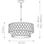 Elstead Lighting Lucia FELUCIAPE2TR lampa wisząca 6x60 W srebrna zdj.2
