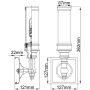 Elstead Lighting Payne FEPAYNOR1BATH kinkiet 1x3 W chrom zdj.2