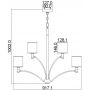 Elstead Lighting Prospect Park FEPROSPECTPARK9 lampa wisząca x60 W chrom-nikiel zdj.2