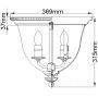 Elstead Lighting Cambridge HKCAMBRIDGEFB plafon 2x60 W mosiądz zdj.2