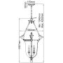 Elstead Lighting Cambridge HKCAMBRIDGEPL lampa wisząca 3x60 W mosiądz zdj.2