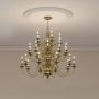 Elstead Lighting Cambridge HKCAMBRIDGE25 lampa wisząca x40 W mosiądz zdj.6