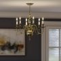 Elstead Lighting Cambridge HKCAMBRIDGE6 lampa wisząca 6x40 W mosiądz zdj.7