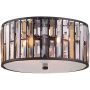 Elstead Lighting Gemma HKGEMMAFVBZ plafon 3x60 W przezroczysty-brązowy zdj.1