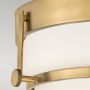 Elstead Lighting Harper HKHARPERFHB plafon 3x60 W biały-mosiądz zdj.3
